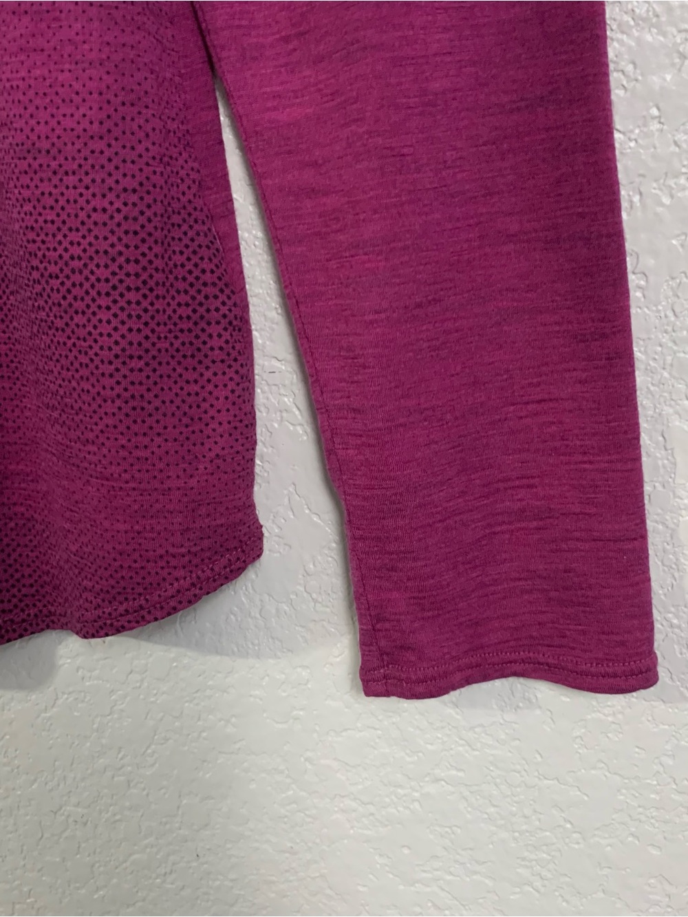 Segments Tee Top Womens M Merino Wool Base Layer Print Long Sleeve Crew Magenta - Picture 7 of 16